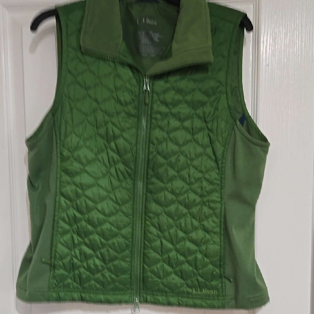 L.L. Bean Green Quilted Vest for Outdoor Layering